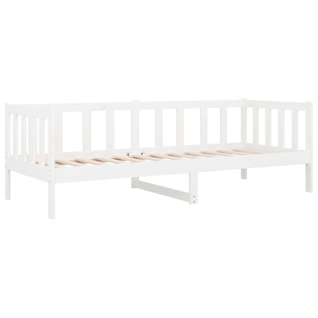 Dormeuse senza Materasso Bianca 90x190 cm Legno Massello Pino 814645