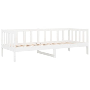 Dormeuse senza Materasso Bianca 90x190 cm Legno Massello Pino 814645