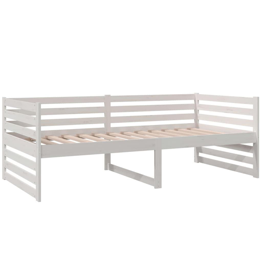 Dormeuse senza Materasso Bianca 90x190 cm Legno Massello Pino 814650