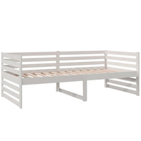 Dormeuse senza Materasso Bianca 90x190 cm Legno Massello Pino 814650