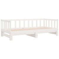 Dormeuse Estraibile Bianca 2x(90x190) cm Legno Massello di Pino 814665