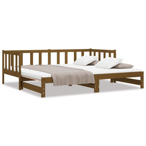 Dormeuse Estraibile Ambra 2x(90x190) cm Legno Massello di Pino 814667