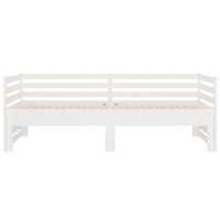 Dormeuse Estraibile Bianca 2x(90x190) cm Legno Massello di Pino 814670