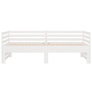 Dormeuse Estraibile Bianca 2x(90x190) cm Legno Massello di Pino 814670