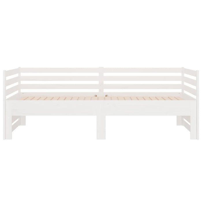Dormeuse Estraibile Bianca 2x(90x190) cm Legno Massello di Pino 814670