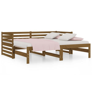 Dormeuse Estraibile Ambra 2x(90x190) cm Legno Massello di Pino 814672