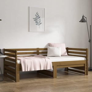 Dormeuse Estraibile Ambra 2x(90x190) cm Legno Massello di Pino 814672