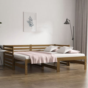 Dormeuse Estraibile Ambra 2x(90x190) cm Legno Massello di Pino 814672