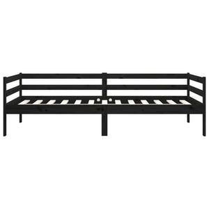 Dormeuse Nera 80x200 cm in Legno Massello di Pino 814678