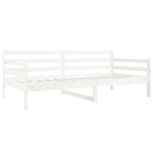 Dormeuse senza Materasso-Divano Letto-Struttura Letto Bianca 80x200 cm Legno Massello Pino 685287