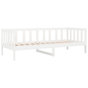 Dormeuse senza Materasso Bianca 80x200 cm Legno Massello Pino 814685