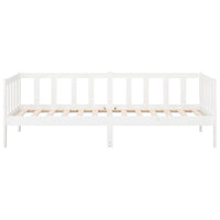 Dormeuse senza Materasso-Divano Letto-Struttura Letto Bianca 80x200 cm Legno Massello Pino 800359
