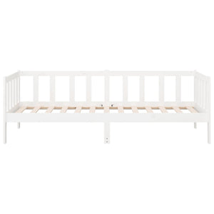 Dormeuse senza Materasso-Divano Letto-Struttura Letto Bianca 80x200 cm Legno Massello Pino 800359