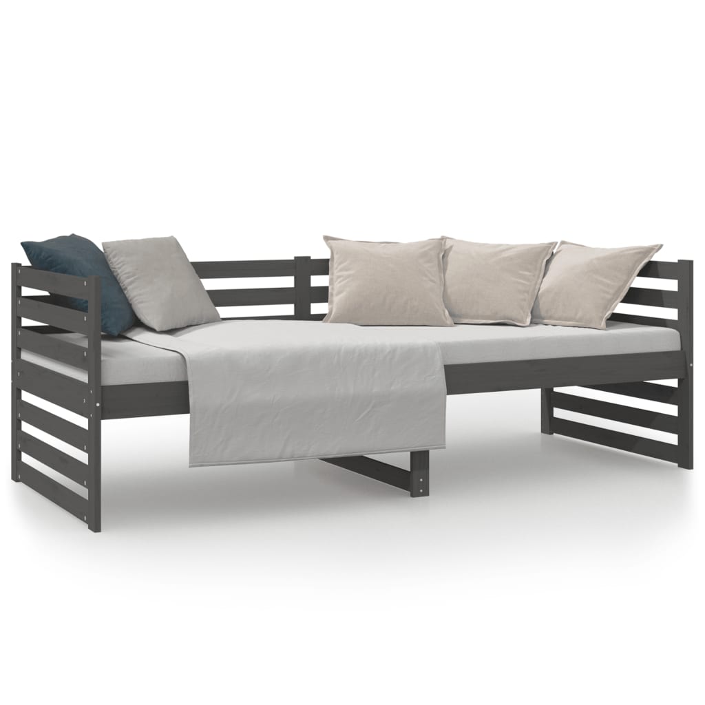 Dormeuse Grigia 80x200 cm in Legno Massello di Pino 814691