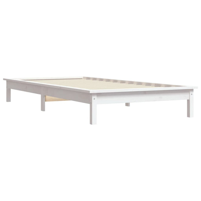 Giroletto Bianco 90x190 cm Single in Legno Massello di Pino 820572