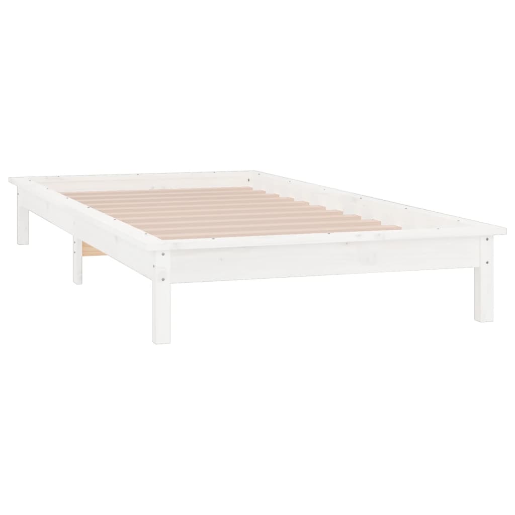 Giroletto con LED Bianco 90x200 cm in Legno Massello 820592