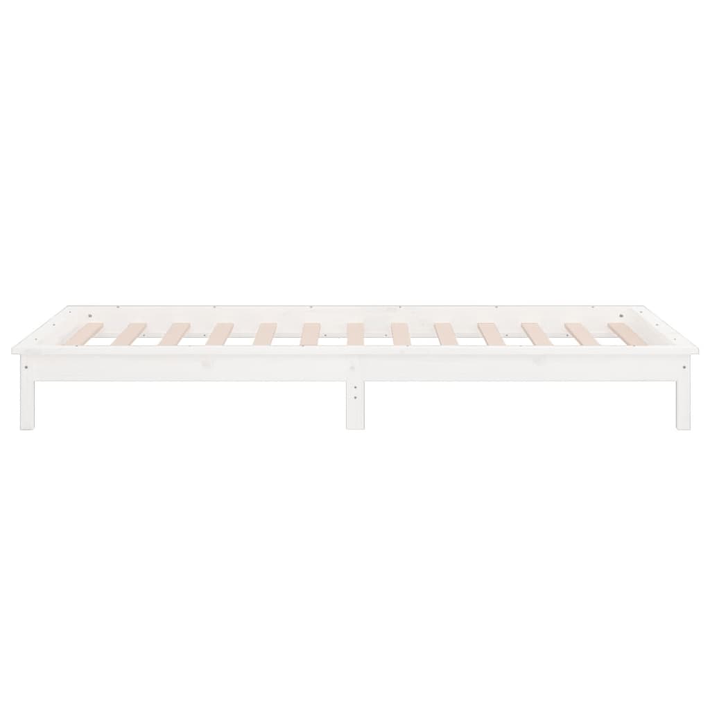Giroletto con LED Bianco 90x200 cm in Legno Massello 820592