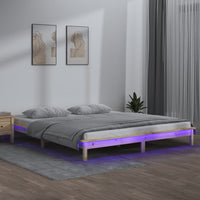 Giroletto con LED 150x200 cm King Size in Legno Massello 820611