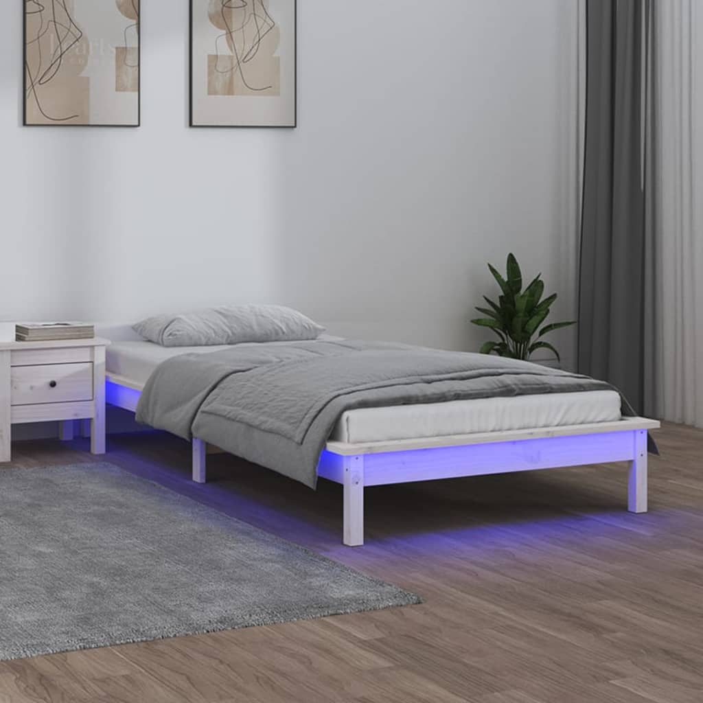 Giroletto con LED Bianco 90x190 cm 3FT Single in Legno Massello cod mxl 54102