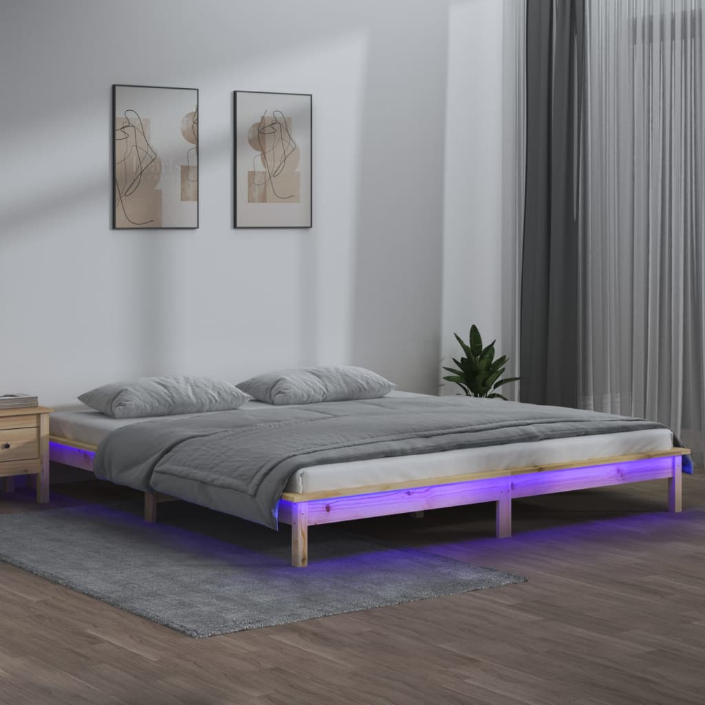 Giroletto con LED 120x190 cm 4FT Small Double in Legno Massello