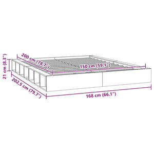 Giroletto 150x200 cm 5FT King Size in Legno Massello cod mxl 58684