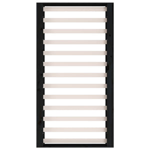 Giroletto-Struttura Letto Nero 75x190 cm Small Single in Legno Massello 833770