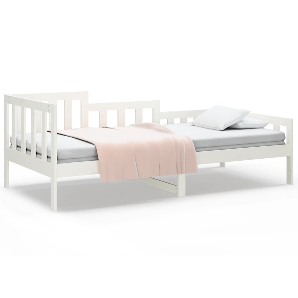 Dormeuse senza Materasso Bianca 90x200 cm Legno Massello Pino 820727