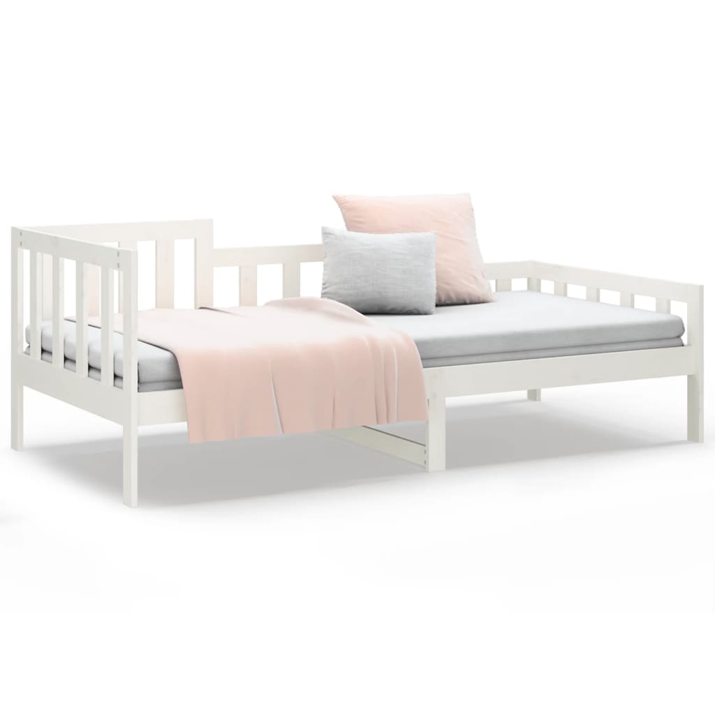 Dormeuse senza Materasso Bianca 90x200 cm Legno Massello Pino 820727