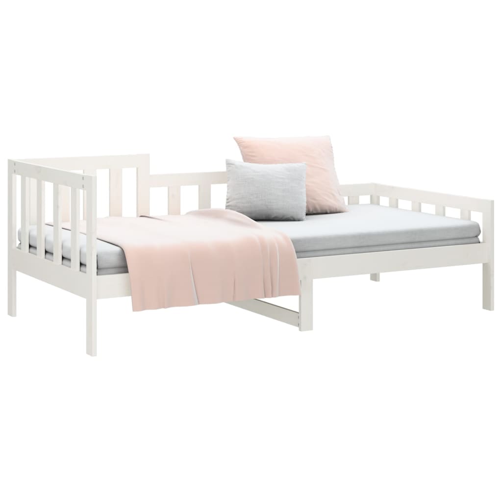 Dormeuse senza Materasso Bianca 90x200 cm Legno Massello Pino 820727