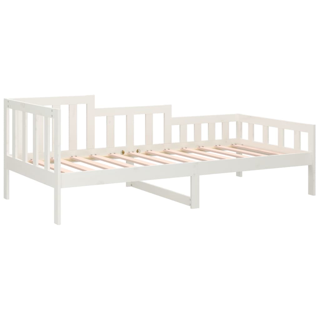 Dormeuse senza Materasso Bianca 90x200 cm Legno Massello Pino 820727