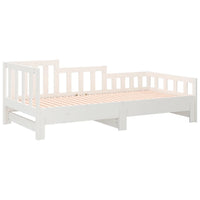 Dormeuse Estraibile Bianca 2x(90x200) cm Legno Massello di Pino cod mxl 61024