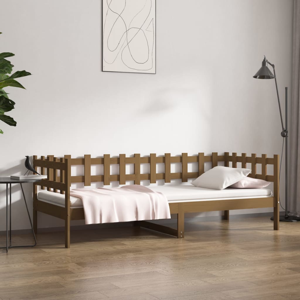 Dormeuse Marrone Ambra 80x200 cm in Legno Massello di Pino 820754