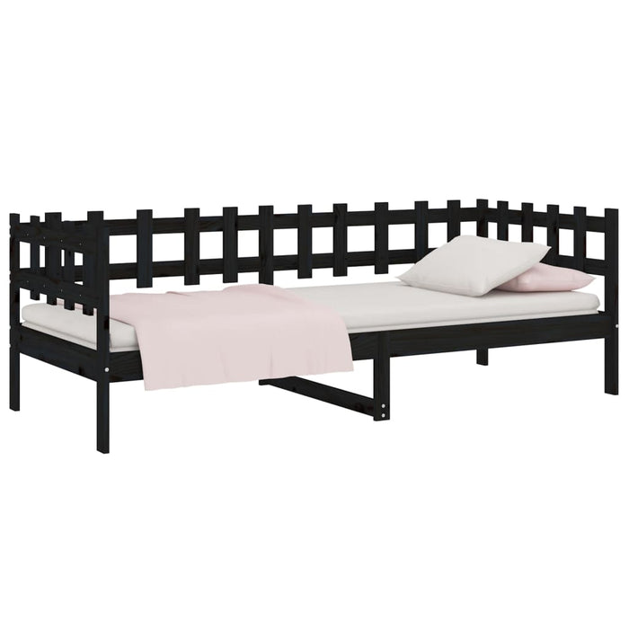 Dormeuse Nera 90x190 cm in Legno Massello di Pino 820765