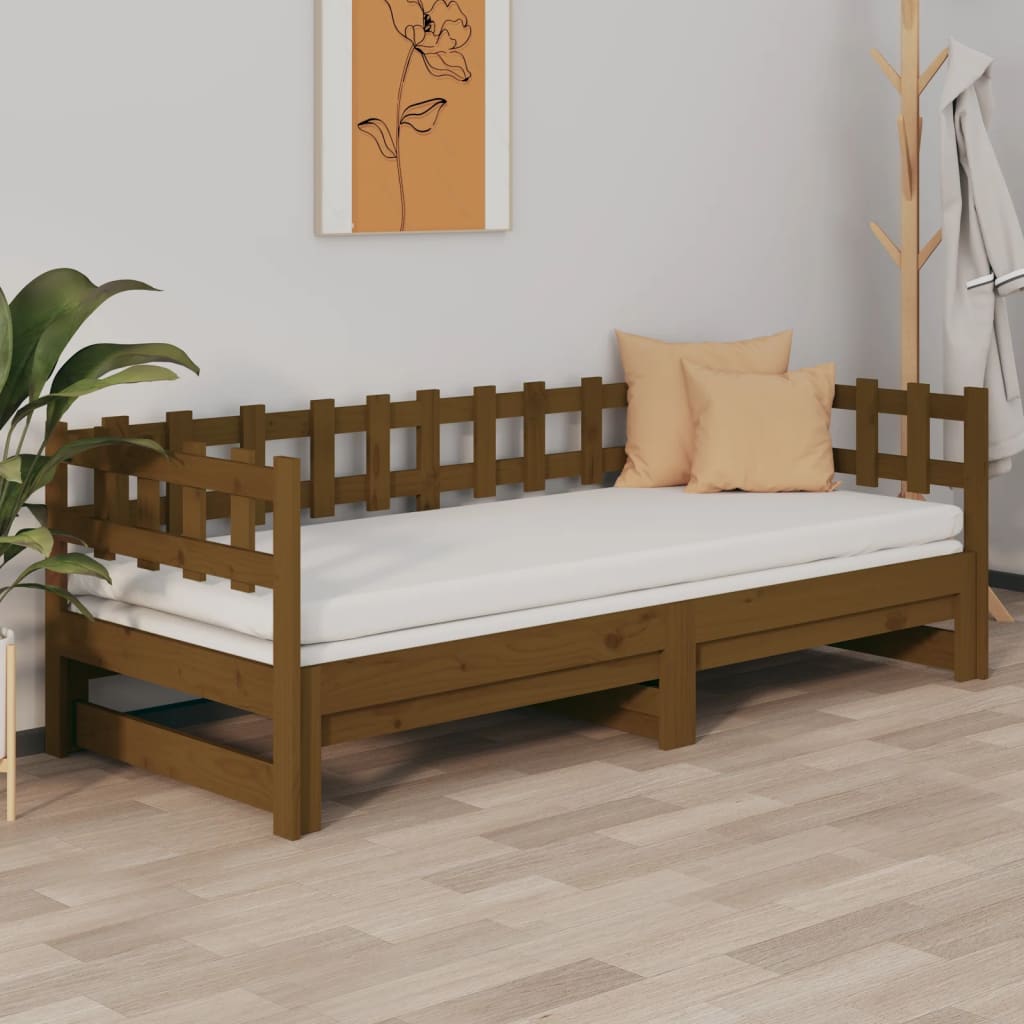 Dormeuse Estraibile Ambra 2x(80x200) cm Legno Massello di Pino 820769