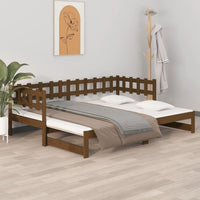 Dormeuse Estraibile Ambra 2x(90x190) cm Legno Massello di Pino 820779