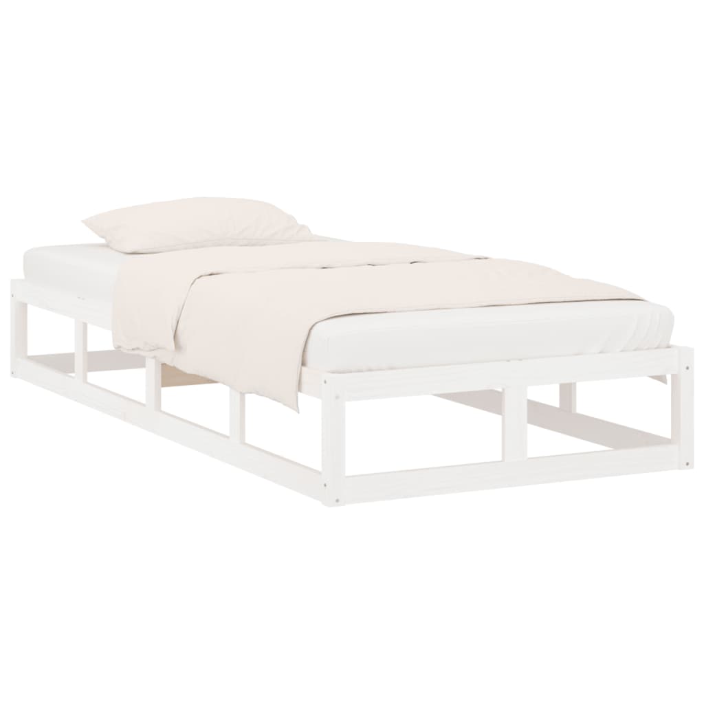 Giroletto-Struttura Letto Bianco 90x200 cm in Legno Massello 237224