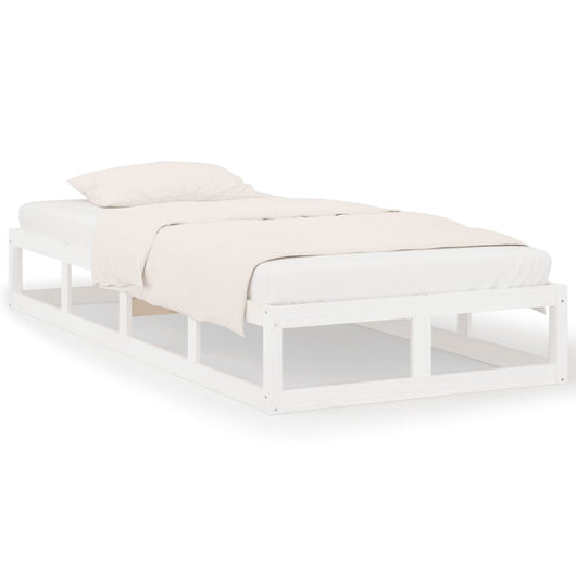Giroletto-Struttura Letto Bianco 75x190 cm Small Single in Legno Massello 681183