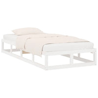 Giroletto-Struttura Letto Bianco 75x190 cm Small Single in Legno Massello 681183