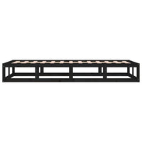 Giroletto Nero 90x190 cm Single in Legno Massello 820830