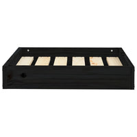 Cuccia per Cani Nera 51,5x44x9 cm in Legno Massello di Pino 820850