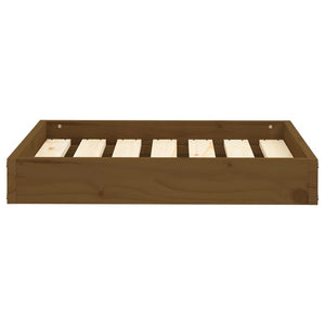 Cuccia per Cani Ambrata 61,5x49x9 cm in Legno Massello di Pino 820854