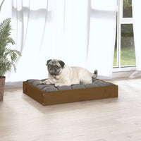 Cuccia per Cani Ambrata 61,5x49x9 cm in Legno Massello di Pino 820854