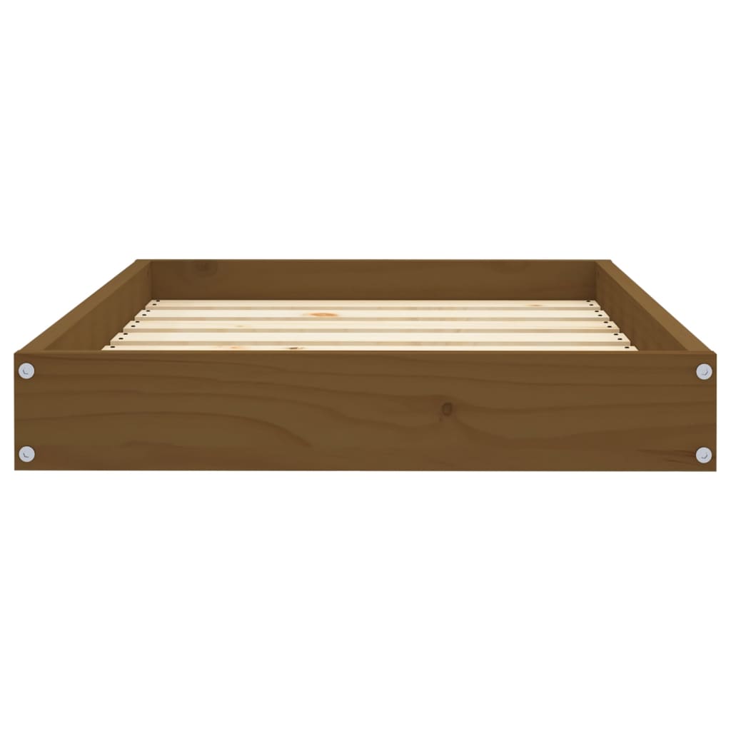 Cuccia per Cani Ambrata 71,5x54x9 cm in Legno Massello di Pino 820859