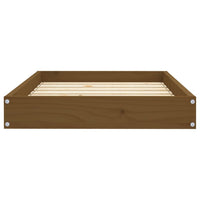 Cuccia per Cani Ambrata 71,5x54x9 cm in Legno Massello di Pino 820859