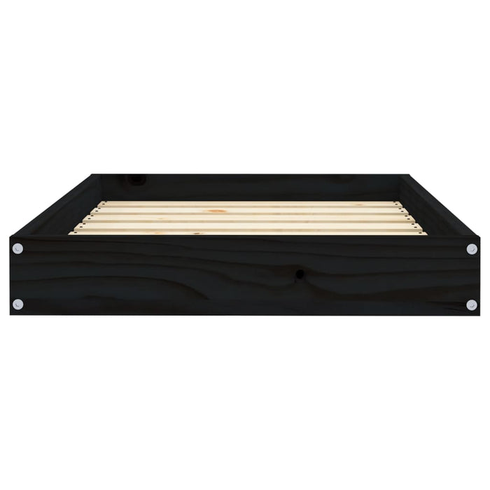 Cuccia per Cani Nera 71,5x54x9 cm in Legno Massello di Pino 820860