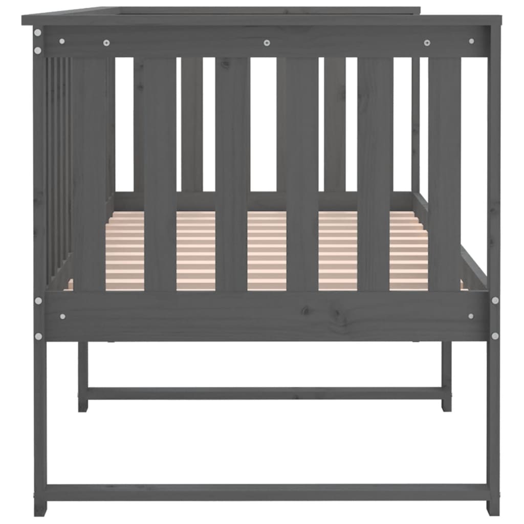 Dormeuse Grigia 80x200 cm in Legno Massello di Pino 820878