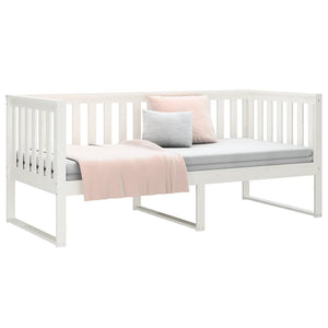 Dormeuse senza Materasso-Divano Letto-Struttura Letto Bianca 90x190 cm Legno Massello Pino 360383