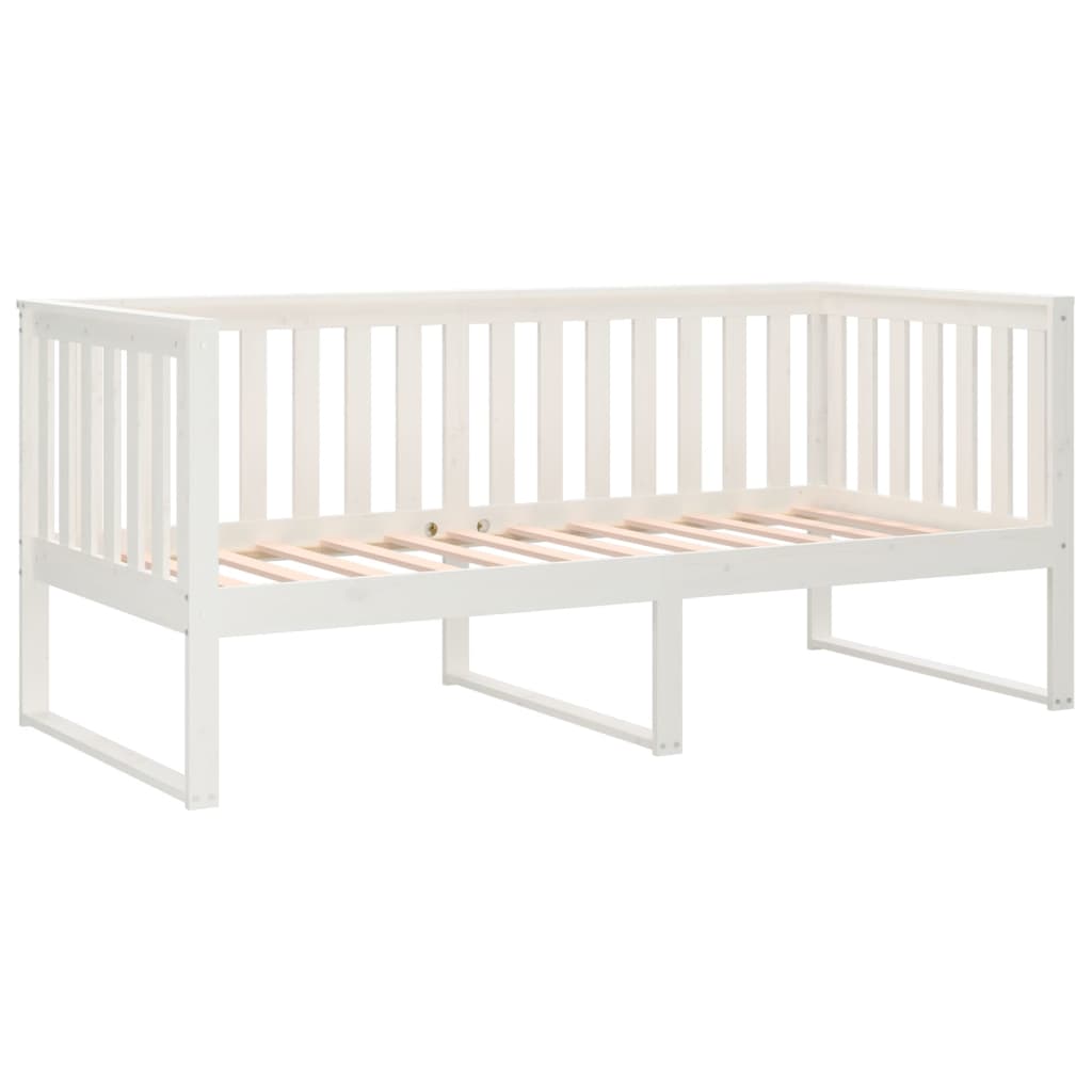 Dormeuse senza Materasso Bianca 90x190 cm Legno Massello Pino