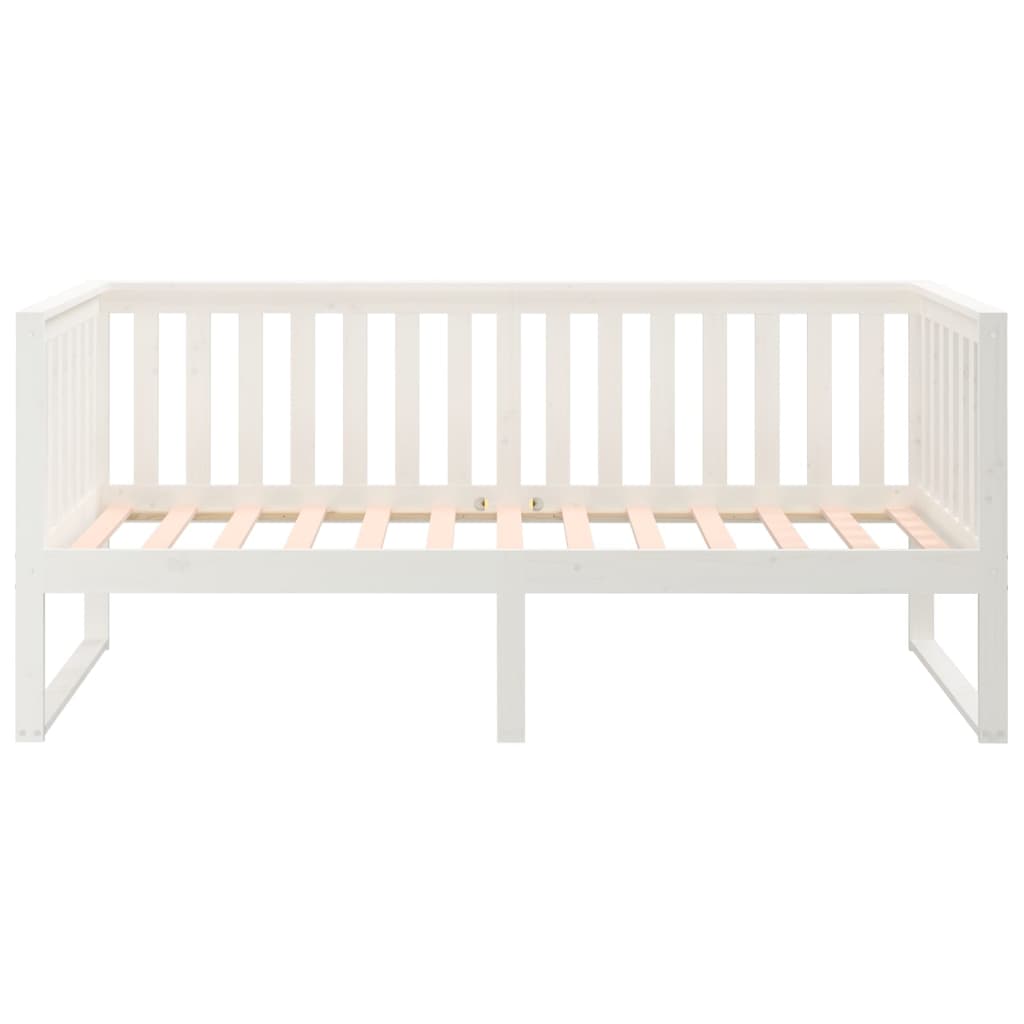 Dormeuse senza Materasso-Divano Letto-Struttura Letto Bianca 90x190 cm Legno Massello Pino 360383
