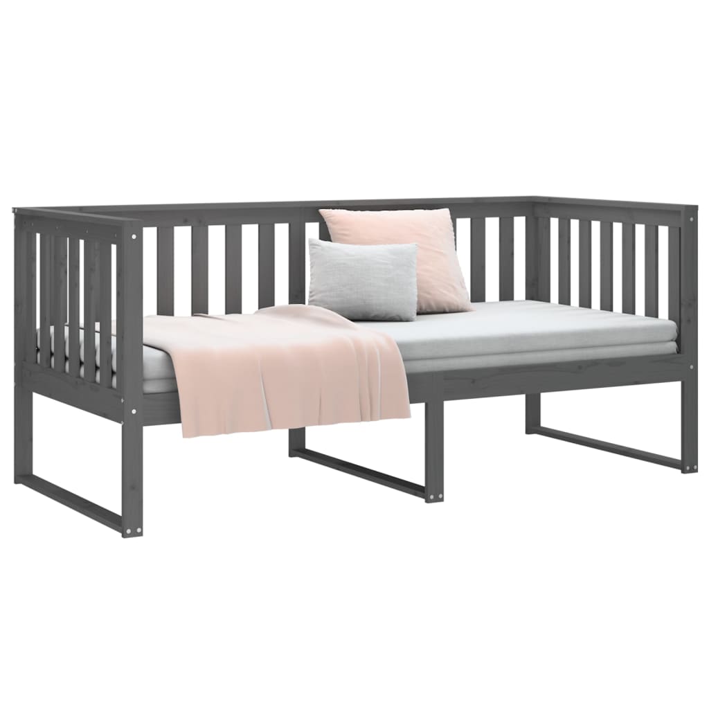 Dormeuse Grigia 90x190 cm in Legno Massello di Pino 820883